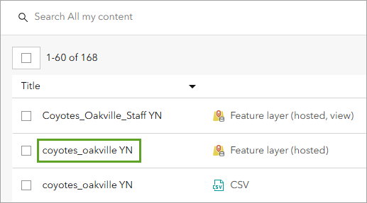 Feature layer name in the content list