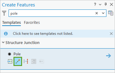 Pole template and Point At End of Line tool