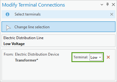 Transformer Terminal set to Low.