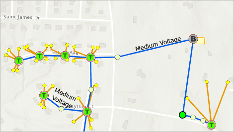 New lines connecting to the substation