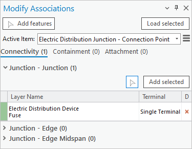 Fuse feature in the Modify Associations pane