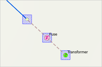 Association lines on the map