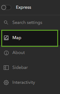 Explore/navigate settings