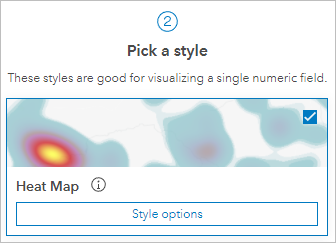 Heat Map selected as the current style