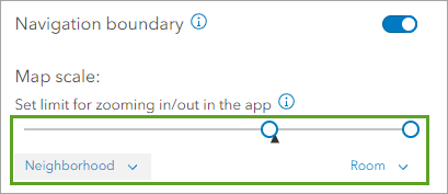Map scale range set to the Neighborhood