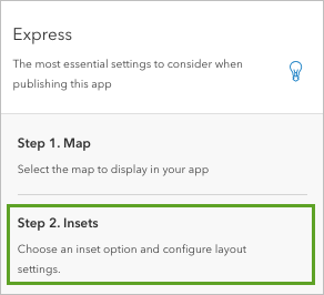 Step 2. Insets in the Express pane