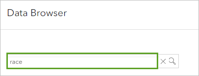 Search for race in the Data Browser window.
