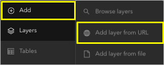 Add layer from URL from the Add menu