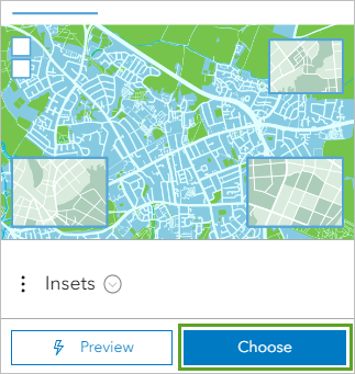 Choose on the Insets template card