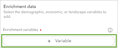 The Variable button under Enrichment data