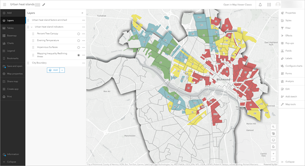 Map extent set so the city is visible