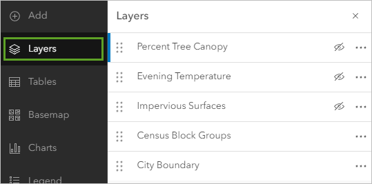 Layers in the Layers pane