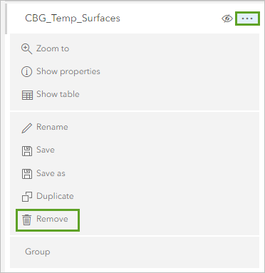 Remove for the CBG_Temp_Surfaces layer
