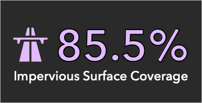 Impervious surface indicator configured