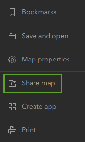 Share map button