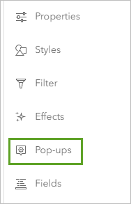 Pop-ups button