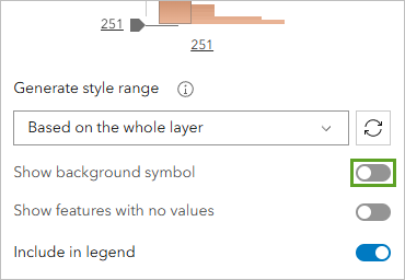 Show background symbol option