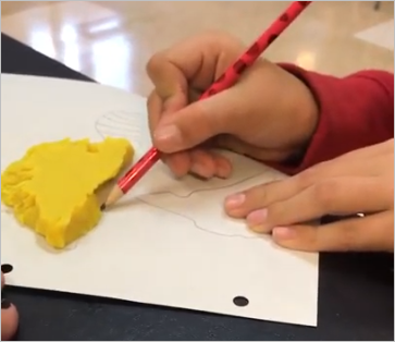 Tracing the base of a clay mountain