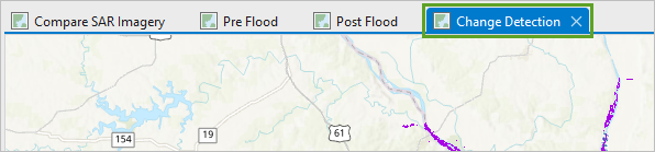 Change Detection map tab