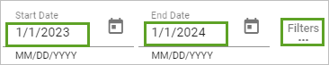 Start Date and End Date fields