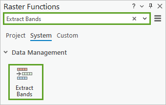 Extract Bands raster function search