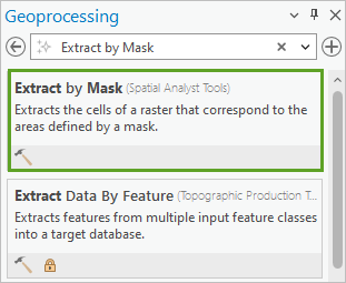 Extract by Mask tool search