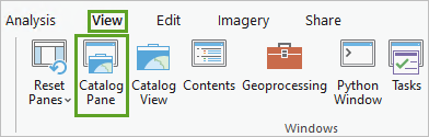 Catalog Pane button