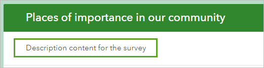 Description sentence under survey title