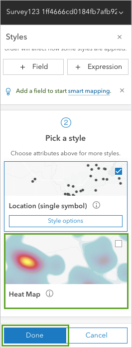 Choose the heat map symbology.