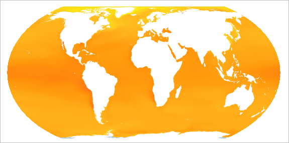 Map of changes in pH in orange