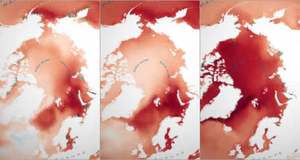 Comparison of all three change layers in the Arctic