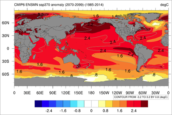 global warming maps sea of