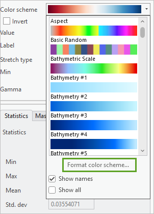 Format color scheme