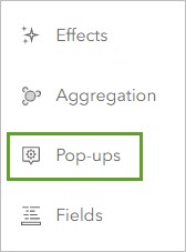 Configure Pop-ups on the Settings toolbar