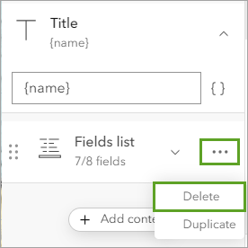 Delete the Fields list..