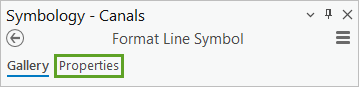 Properties tab in the Symbology pane