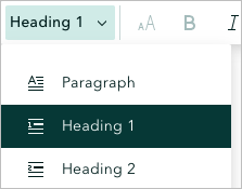 Heading format for the text Political Contributions