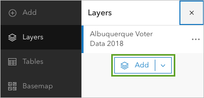 Add layer button in the Layers pane