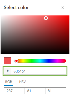 Hexadecimal code for the outline color