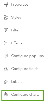 Configure charts in the Settings toolbar