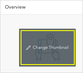 Change Thumbnail on the Overview tab in Field Maps Designer