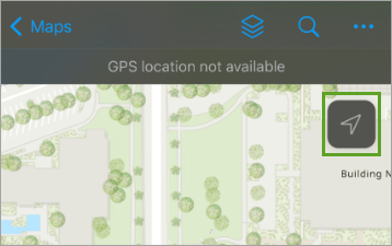 GPS button in the app