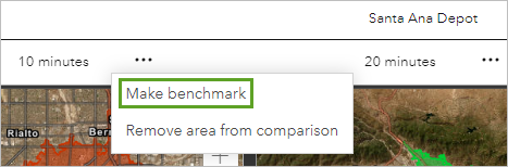 Make benchmark in the Santa Ana Depot 10 minutes options menu