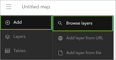 Browse layers option