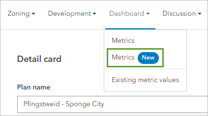 Metrics (New) option