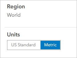 Metric option for Units