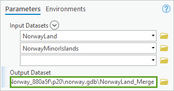 Path in Output Dataset field