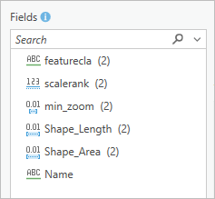 Field map for the Name field