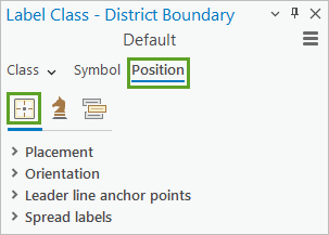 Explore Label Class properties pane