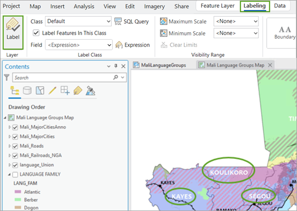 Explore labeling options